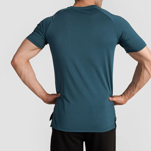Wholesales Custom Logo Men's Summer Casual T-<b>Shirts</b> Half Sleeve Mesh O-Neck Slim Fit <b>100</b>% <b>Polyester</b> 120 gsm Quick Dry Breathable - Product Image 3