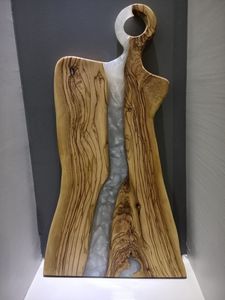 Handmade Hardwood Resin Cutting Board for Dining <b>Table</b> Modern Wooden <b>Epoxy</b> Board for Kitchen Accessories - Product Image 3