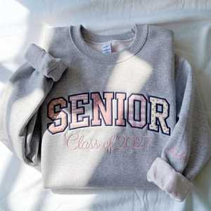 Sweat-shirt personnalisé brodé pour femme, col rond, manches longues, décontracté, automne, pour la promotion 2027, avec personnalisation ODM sur le devant - Product Image 4