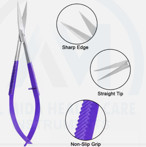Ciseaux chirurgicaux ophtalmiques de précision en acier inoxydable, instrument de micro-coupe pour la chirurgie oculaire, usage médical, certifié CE Classe I - Product Image 4