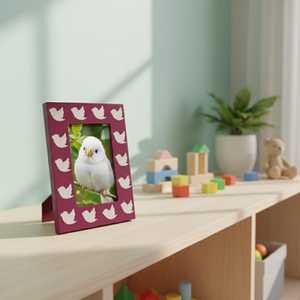 Elegant Handmade Resin Inlay <b>Picture</b> <b>Frame</b> Customizable Size, <b>Black</b> & <b>White</b> Abstract Pattern, Vertical Tabletop Photo Display - Product Image 2