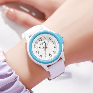 Nuevo Estilo de Reloj de Silicona Decorativo para Estudiantes, con Puntero, Color Caramelo, para Parejas, Resistente al Agua, de Cuarzo, para Mujer - Product Image 3