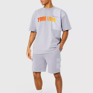 Nouvel ensemble court décontracté pour homme, imprimé, en coton 100% de haute qualité, coupe régulière, respirant, grandes tailles - Conception OEM/ODM - Product Image 6