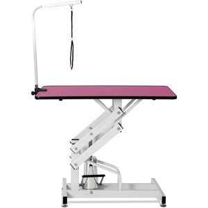 Tavolo da Toelettatura per Animali Domestici da 42,5 Pollici, Ecologico, Rosa, in Ferro, Design Semplice, Alta Qualità, Ideale per Uccelli - Product Image 1