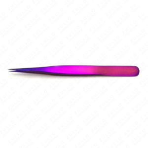 Purple Gradient I Shape Eyelash Tweezers High Quality Stainless Steel OEM Private Label Lash Extension Beauty <b>Tools</b> - Product Image 4