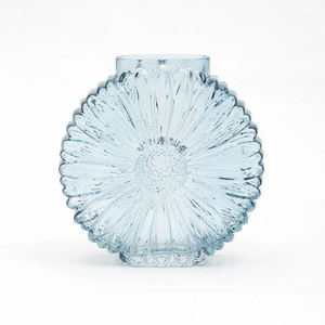 Decorative Sunflower Shaped <b>Glass</b> Flower <b>Vase</b> for Modern Home Office Tabletop Interior Styling - Product Image 5