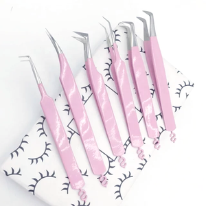 Pinzas de Volumen de Marca Privada, Pinzas de Aislamiento Fuertes para Extensiones de Pestañas, Caja Personalizada, Punta Suave, Pinzas de Acero Inoxidable - Product Image 3