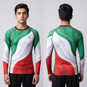 Vente en gros de rashguards de BJJ sublimés pour femmes, hautement élastiques, anti-humidité, pour grappling, à compression, faible MOQ d'usine - Product Image 6