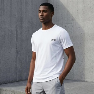 Factory Custom Men Moisture Wicking Anti-Shrink Marathon Workout Running UV Protection <b>Polyester</b> Stretchy Sports <b>Tshirt</b> Men's - Product Image 4
