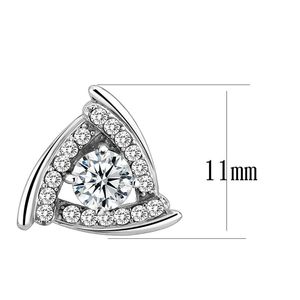 Orecchini in Acciaio Inossidabile DA328 con Zirconia Cubica Trasparente di Grado AAA Senza Placcatura - Product Image 2