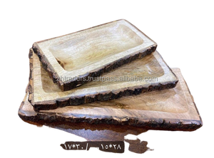 Aurora Charm Luxury Bandeja artesanal Premium Acacia Mango & Sheesham Wood con asas para comedor Café e interiores decorativos - Product Image 6