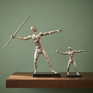 Juego de 3 Esculturas Figurativas de Plata de Jaffs Exports, Decoración Moderna de Metal para Mesa, Figuras Artísticas Hechas a Mano para Sala de Estar - Product Image 4