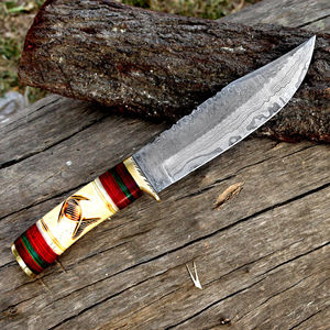 Couteau de chasse Bowie de qualité industrielle Galway Grove, sports de plein air, acier inoxydable fait main |   Poignée décorative gravée fixée - Product Image 3