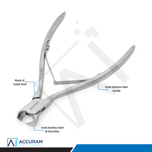 Cortauñas de Acero Inoxidable Accuram de Alta Resistencia con Forma de Luna, Pinza para Cutículas de Mandíbula Ancha, Herramienta de Manicura y Pedicura para Uñas Gruesas - Product Image 2