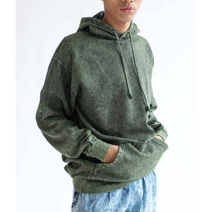 Sudadera con capucha de algodón personalizada con acabado ácido para uso diario, ideal para la personalización de logotipos. - Product Image 1