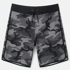 Shorts de bain décontractés pour hommes à imprimé camouflage, séchage rapide, avec cordon de serrage à la taille - Product Image 3