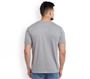 T-shirts pour hommes, été, sport, décontractés, extérieur, couleur unie, manches courtes, tissu en coton doux, col en V, logo personnalisé, respirant - Product Image 3