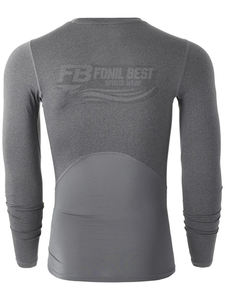 Chemise de compression à manches longues hybride respirante et écologique à coutures plates, séchage rapide, manches raglan, pour homme, hockey, OEM - Product Image 6