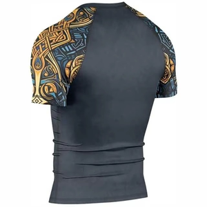 Custom Sublimated Jiu Jitsu Rashguard New Short Sleeve <b>Surf</b> Logo Compression Shirt Design Your Own Perfect Fit Rash Guard - Product Image 5