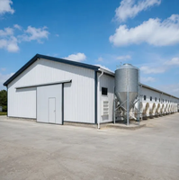 Bâtiment préfabriqué en acier galvanisé à faible coût QCF192 pour élevage de volailles / abri pour vaches / abri pour moutons