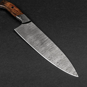 Cuchillo de Chef de Acero de Damasco Hecho a Mano de Alta Calidad, Cuchillo de Cocina Profesional con Mango de Madera, Cuchillería de Chef Personalizada - Product Image 2
