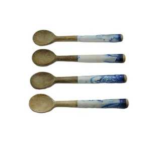 ชุดช้อนสลัดเรซิ่นทำมือตกแต่งสไตล์โมเดิร์น ช้อนรับประทานอาหารคู่ ดีไซน์เนอร์ - Product Image 1