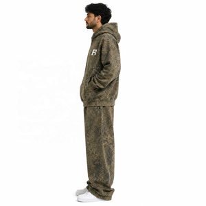 Conjunto Deportivo con Capucha Extra Grande para Hombre, Sudadera con Estampado de Camuflaje, Sudadera de Forro Polar Sublimado, Estilo Casual Urbano, Pantalones Deportivos de Invierno - Product Image 2