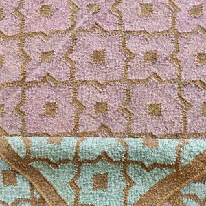 Tapis Kilim en laine fait main, tissage plat traditionnel, motif géométrique, teintures naturelles, tapis de sol durable - Product Image 6