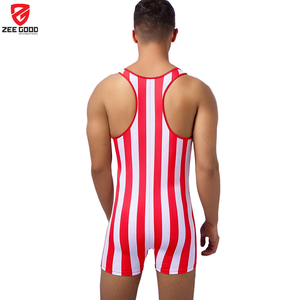 Combinaisons de lutte personnalisées entièrement sublimées pour hommes, tissu extensible 4 directions en spandex élasthanne, sans manches - Product Image 5