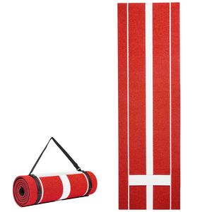 Tappeto in gomma per lancio di softball e baseball 10x3 piedi, anti-sbiadimento, con supporto in schiuma antiscivolo, ausilio portatile per l'allenamento F - Product Image 1