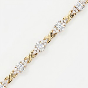 กำไลเพชรทรงรีดีไซน์ทันสมัย เพชรเลี้ยงในห้องปฏิบัติการ ทองคำแท้ 14k รับรองโดย IGI เพชรทรงรี เครื่องประดับชั้นดีสำหรับผู้หญิง - Product Image 3