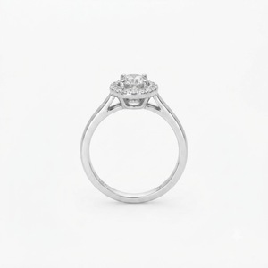 Bague de fiançailles en diamant de laboratoire certifié IGI, taille poire et taille ronde, or 10K 14K 18K, bague de promesse, cadeau d'anniversaire de mariage - Product Image 4