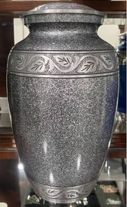 Silver Ashes Traditional Customized Metal <b>Memorial</b> Urn with Engraved Keepsake for Human Ashes Tabletop <b>Vase</b> Gift - Product Image 2