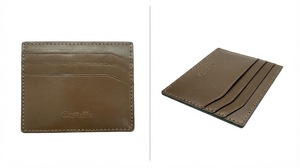 Portefeuille porte-cartes en cuir véritable fin [Castello] pour homme et femme, logo embossé, style tendance, 100 % inspecté qualité, multi-usages, ouvert - Product Image 2