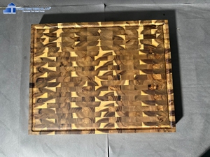 Solid Wood End Grain Chopping <b>Block</b> 1.5cm Thick Natural Eco-Friendly Food Safe Durable Non-Toxic Dishwasher Safe Kitchen Cutting - Product Image 5