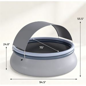 Tenda Parasole Gonfiabile per 4 Persone per Grandi Piscine 94.5 X 55.5 in PVC Resistente agli Strappi con Kit di Riparazione Gonfiabile - Product Image 2
