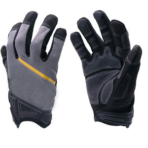 Gants de travail en cuir souple à doigts entiers, respirants, pour hommes - Product Image 1