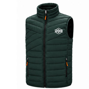 Veste sans manches pour homme de qualité supérieure, personnalisée, avec construction matelassée coupe-vent pour l'extérieur, le travail, les voyages, les sports - Product Image 1