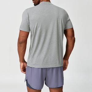 T-shirt en polyester tricoté 150g à séchage rapide, col avant, grande taille, personnalisable, vente en gros - Product Image 2