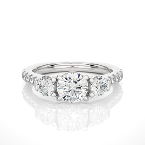 Anillo de Diamantes de Corte Redondo de Nuevo Diseño, Certificado VS1, Joyería de Diamantes al por Mayor, Anillo de Diamantes Cultivados en Laboratorio de 1.55CT para Mujer - Product Image 3