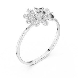 Anillo de Diamantes con Diseño Floral Elegante para Mujer, Diseño de Lujo, Regalo Perfecto para Bodas, Aniversarios y Ocasiones Románticas - Product Image 6