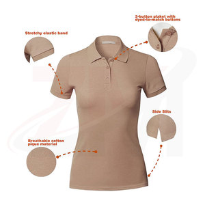 Chemises polo pour femmes, style tendance, faible MOQ, fabriquées dans les meilleurs matériaux, respirantes - Product Image 1