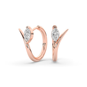 ต่างหูเพชรเพาะเลี้ยง 0.26 กะรัต ทองคำแท้ 14K รับรองโดย IGI ของขวัญสำหรับงานแต่งงานและงานเลี้ยง - Product Image 2