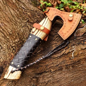 Hache de bûcheron artisanale sur mesure pour l'extérieur, manche en bois, lame en acier à haute teneur en carbone, 18 pouces, qualité industrielle, pour le camping - Product Image 6