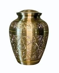 Goldene Vollmond-Segelschiff-Urne für Erwachsenenasche, Klassische Große Aluminium-Urne mit Kuppeldeckel, Gedenkurne für Beerdigungen - Product Image 4