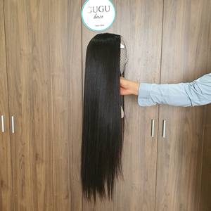 Perruque en cheveux humains vierges vietnamiens bruts de 32 pouces, cuticules alignées, styles de boucles profondes et crépues, pour dentelle transparente, densité 180% - Product Image 4