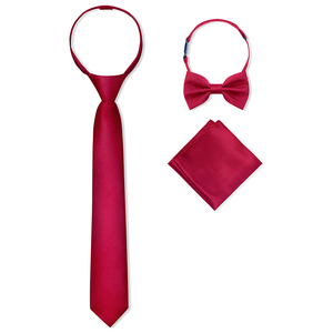 Adjustable <b>Red</b> <b>Bow</b> Tie For Boys School Uniform Accessories Polyester Plain Weave Children's Formal Wear - Product Image 4