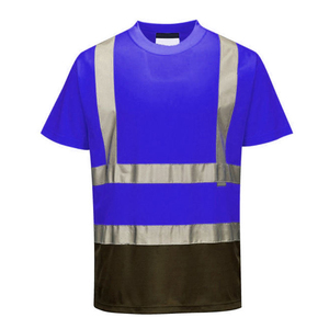 T-shirt de travail réfléchissant personnalisé avec logo pour homme, design tendance, vêtements de travail pour homme - Product Image 2