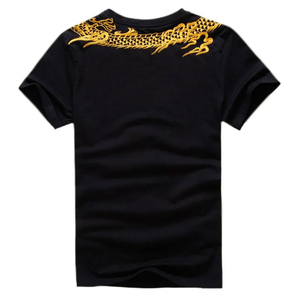 Camiseta de algodón y poliéster para hombre, corte holgado, estilo urbano, bordado personalizado, antiencogimiento, manga corta, informal, venta al por mayor, OEM - Product Image 1