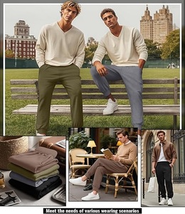 Pantalon de survêtement sport pour homme, de haute qualité, taille élastique, léger, coupe classique, séchage rapide, couleur personnalisée - Product Image 5